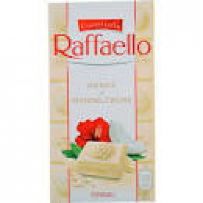 Ferrero Rocher Raffaello бял шоколад с кокос и бадем 90 гр. Ferrero Rocher Raffaello бял шоколад с кокос и бадем 90 гр.